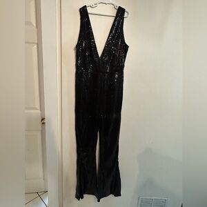 Black sequin jumpsuit